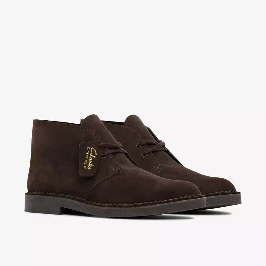 Bottes Desert Boot Evo pour homme en daim marron foncé, style chukka Bottes Desert Boot Evo pour homme en daim marron foncé, style chukka