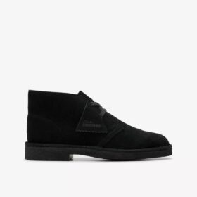 Bottes Desert Boot pour garçon, bottines en daim noir, taille adulte, US