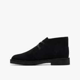 Bottes Desert Boot pour garçon, bottines en daim noir, taille adulte, US