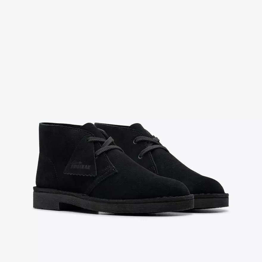 Bottes Desert Boot pour garçon, bottines en daim noir, taille adulte, US Bottes Desert Boot pour garçon, bottines en daim noir, taille adulte, US