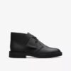 Bottes Desert Boot pour garçons, en cuir noir, grande taille Bottes Desert Boot pour garçons, en cuir noir, grande taille