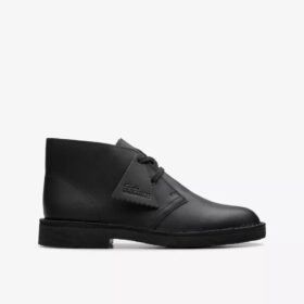 Bottes Desert Boot pour garçons, en cuir noir, grande taille