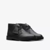 Bottes Desert Boot pour garçons, en cuir noir, grande taille Bottes Desert Boot pour garçons, en cuir noir, grande taille