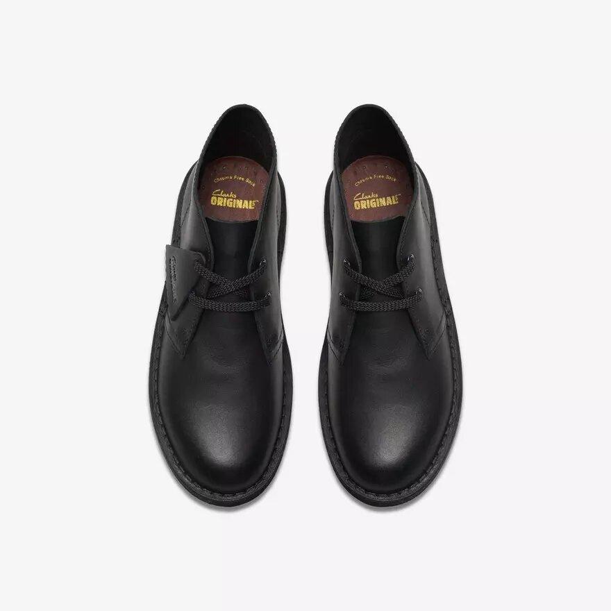 Bottes Desert Boot pour garçons, en cuir noir, grande taille Bottes Desert Boot pour garçons, en cuir noir, grande taille
