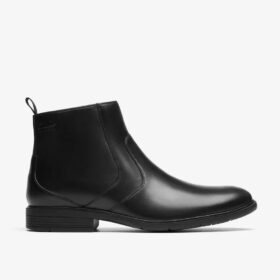 Bottes habillées Steadwell Zip en cuir noir pour homme Bottes habillées Steadwell Zip en cuir noir pour homme