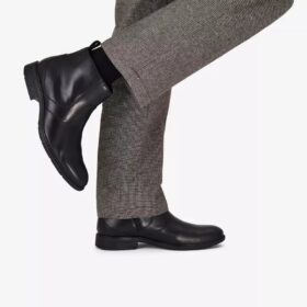 Bottes habillées Steadwell Zip en cuir noir pour homme Bottes habillées Steadwell Zip en cuir noir pour homme