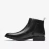 Bottes habillées Steadwell Zip en cuir noir pour homme Bottes habillées Steadwell Zip en cuir noir pour homme