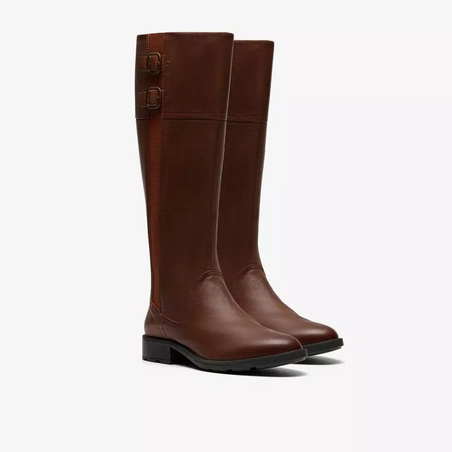 Bottes hautes Adalynn Hope en cuir British Tan pour femme Bottes hautes Adalynn Hope en cuir British Tan pour femme