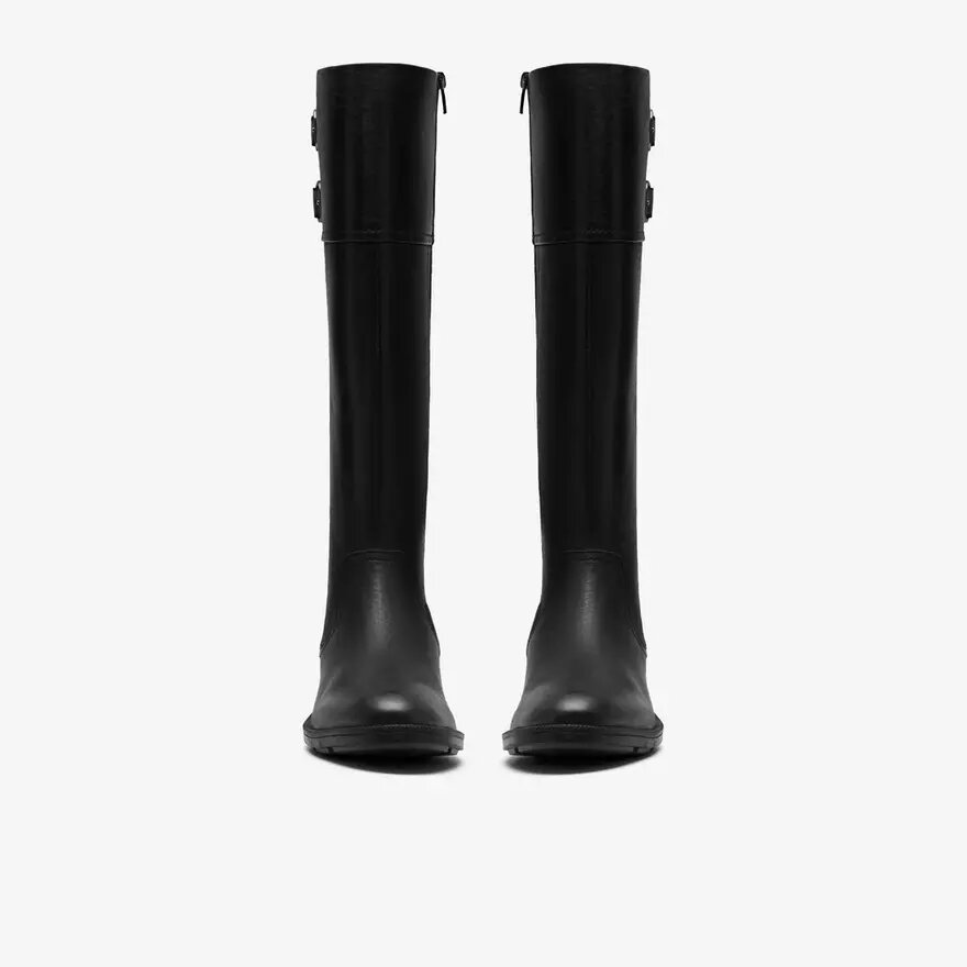 Bottes hautes en cuir noir Adalynn Hope pour femme Bottes hautes en cuir noir Adalynn Hope pour femme