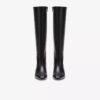 Bottes hautes en cuir noir Edina pour femme, taille genou, US Bottes hautes en cuir noir Edina pour femme, taille genou, US