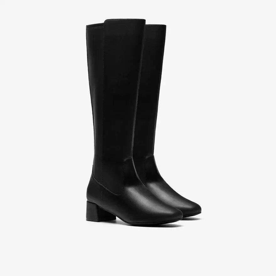 Bottes hautes en cuir noir Iridessa Glow pour femme Bottes hautes en cuir noir Iridessa Glow pour femme