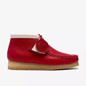 Bottes Walla Rb pour homme en cuir rouge Wallabees
