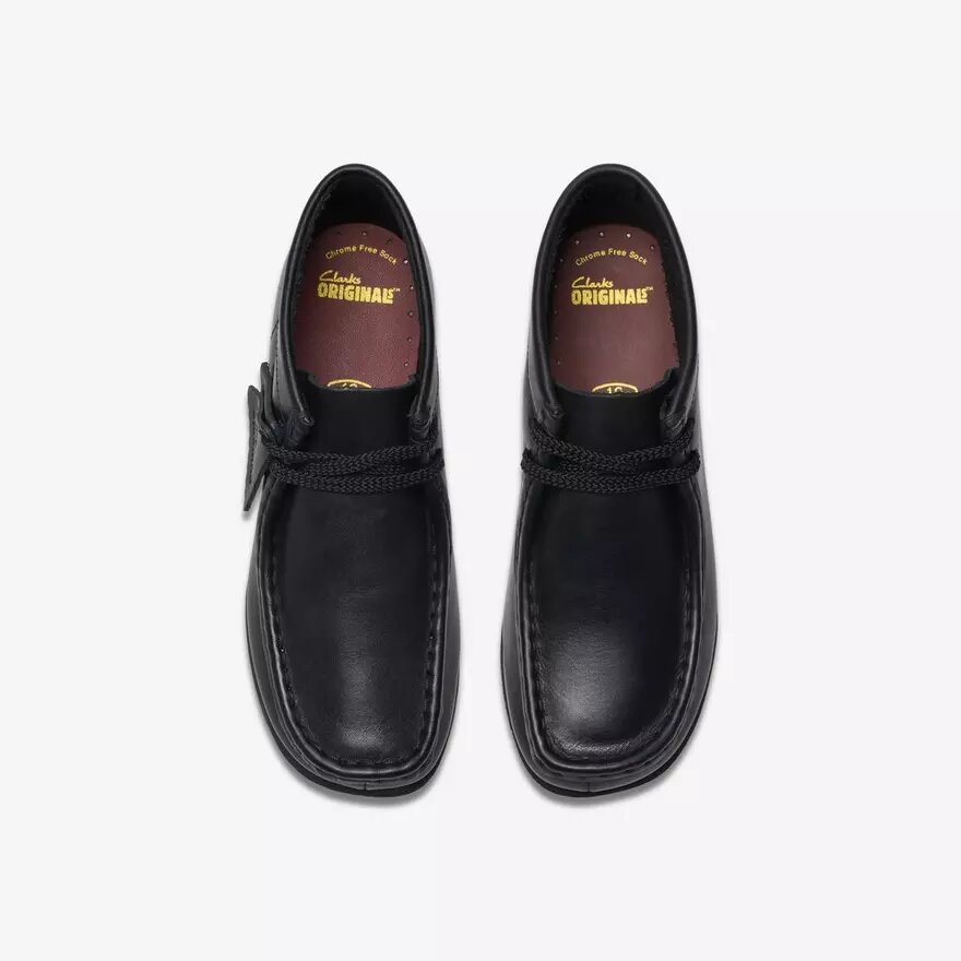 Bottes Wallabee pour enfants – Modèle Wallabee en cuir noir pour les plus grands Bottes Wallabee pour enfants – Modèle Wallabee en cuir noir pour les plus grands