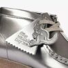 Bottes Wallabee pour garçon Wallabees en cuir verni argenté pour grands enfants