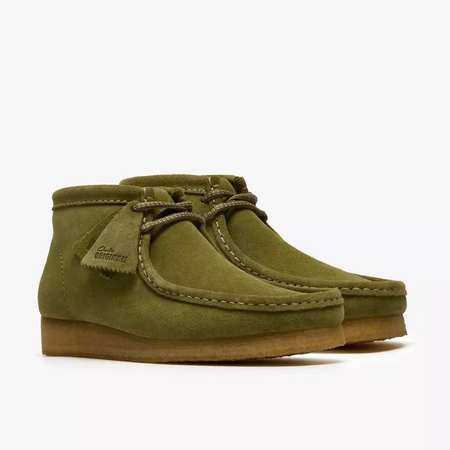 Bottes Wallabee pour homme en daim vert Bottes Wallabee pour homme en daim vert