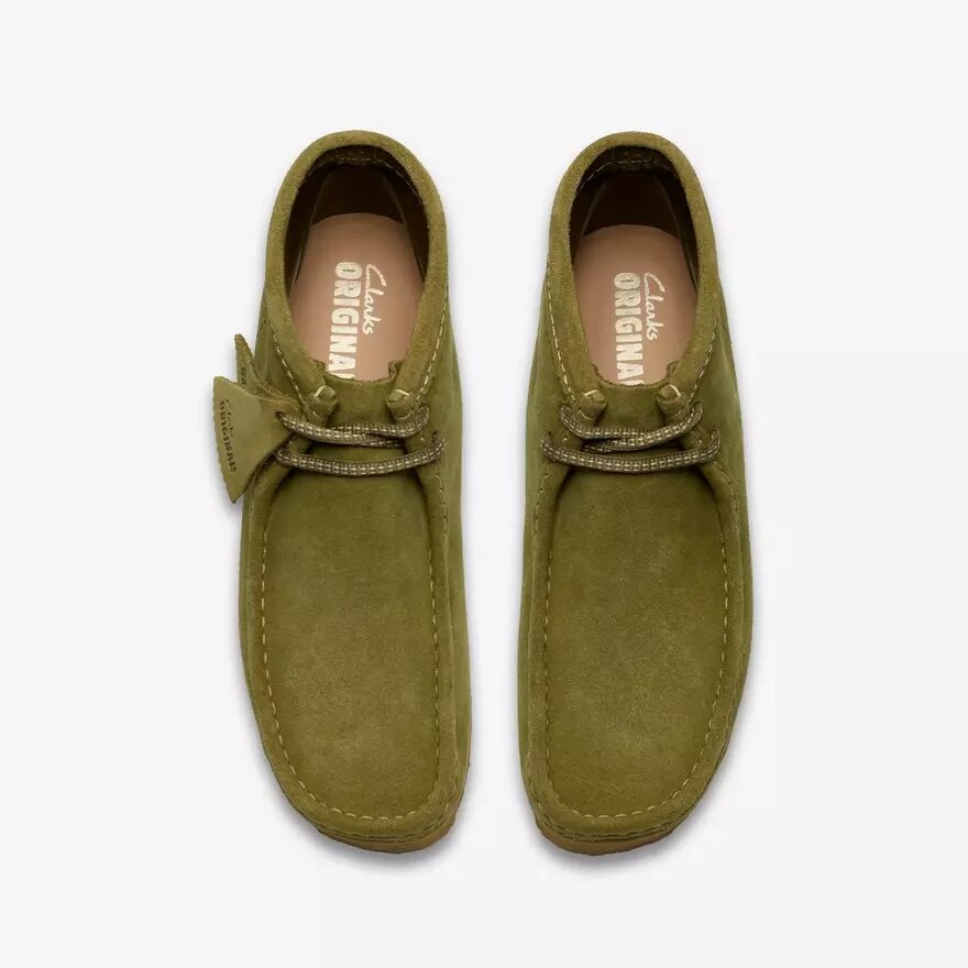 Bottes Wallabee pour homme en daim vert Bottes Wallabee pour homme en daim vert
