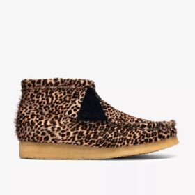 Bottes Wallabee pour homme, imprimé léopard