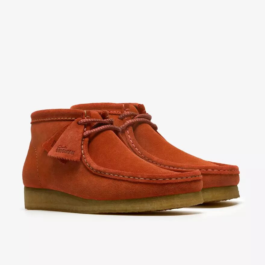 Bottes Wallabee pour homme Wallabees en daim orange Bottes Wallabee pour homme Wallabees en daim orange