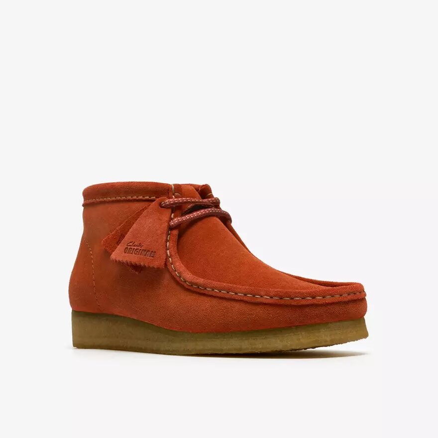 Bottes Wallabee pour homme Wallabees en daim orange Bottes Wallabee pour homme Wallabees en daim orange