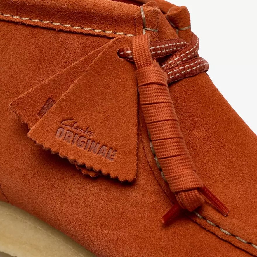 Bottes Wallabee pour homme Wallabees en daim orange Bottes Wallabee pour homme Wallabees en daim orange