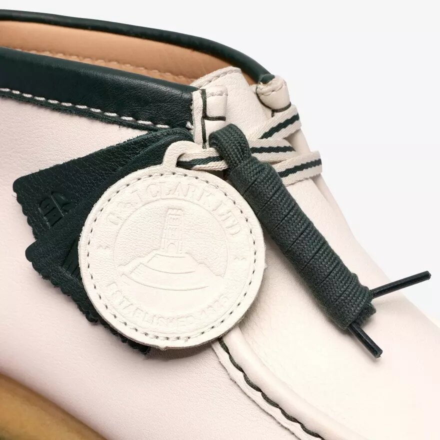 Bottes Wallabees Rb pour homme en cuir blanc Bottes Wallabees Rb pour homme en cuir blanc
