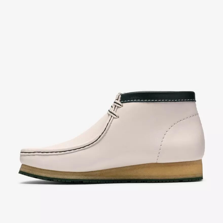 Bottes Wallabees Rb pour homme en cuir blanc Bottes Wallabees Rb pour homme en cuir blanc