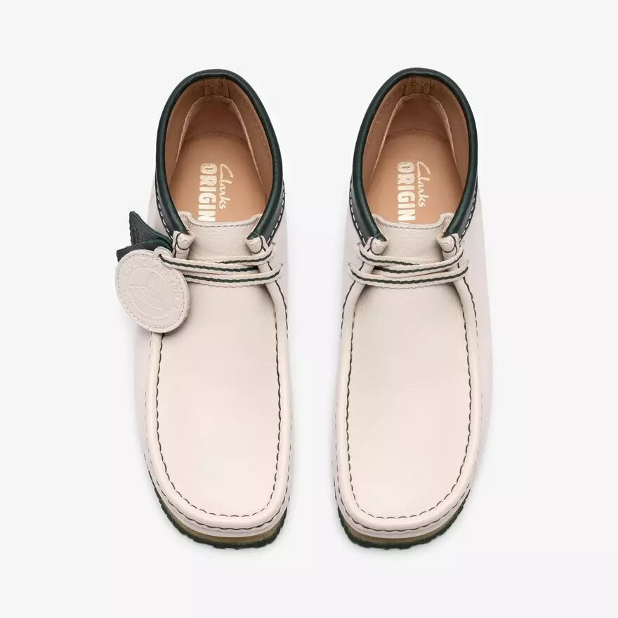 Bottes Wallabees Rb pour homme en cuir blanc Bottes Wallabees Rb pour homme en cuir blanc