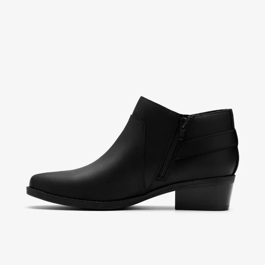 Bottines Danyelle Gema en cuir huilé noir pour femme Bottines Danyelle Gema en cuir huilé noir pour femme