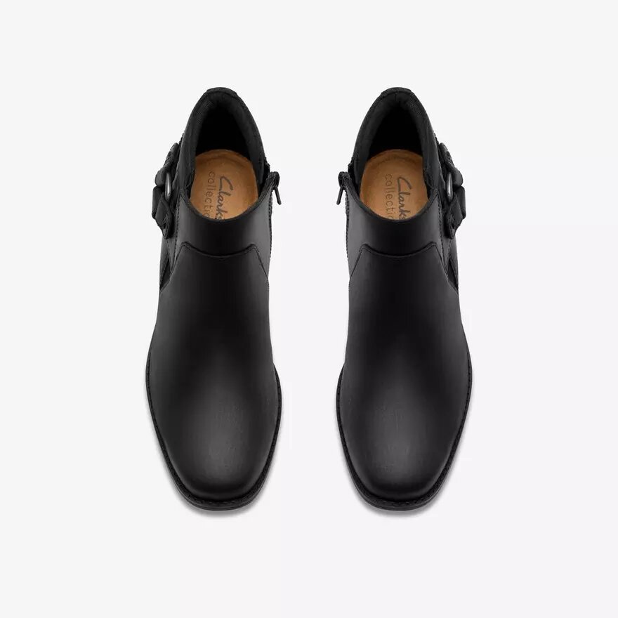 Bottines Danyelle Gema en cuir huilé noir pour femme Bottines Danyelle Gema en cuir huilé noir pour femme