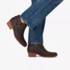 Bottines Danyelle Gema pour femme en cuir huilé taupe Bottines Danyelle Gema pour femme en cuir huilé taupe