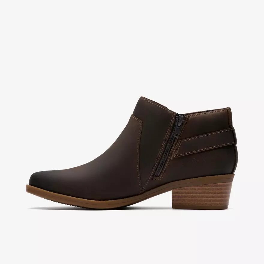 Bottines Danyelle Gema pour femme en cuir huilé taupe Bottines Danyelle Gema pour femme en cuir huilé taupe
