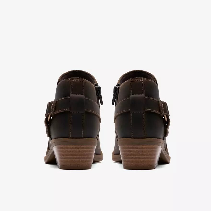 Bottines Danyelle Gema pour femme en cuir huilé taupe Bottines Danyelle Gema pour femme en cuir huilé taupe