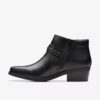 Bottines Danyelle Wish en cuir noir pour femme