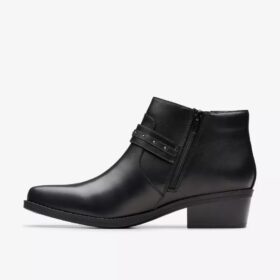 Bottines Danyelle Wish en cuir noir pour femme
