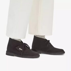 Bottines desert pour femme en daim noir – États-Unis