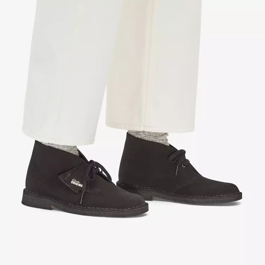 Bottines desert pour femme en daim noir – États-Unis Bottines desert pour femme en daim noir – États-Unis