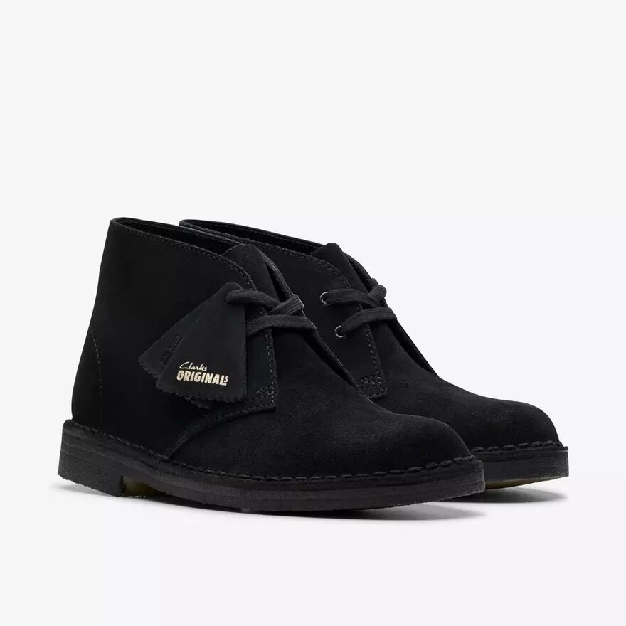Bottines desert pour femme en daim noir – États-Unis Bottines desert pour femme en daim noir – États-Unis