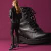 Bottines en cuir noir pour femme, modèle Orinoco3 Bottines en cuir noir pour femme, modèle Orinoco3