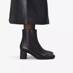 Bottines Fernie Zip en cuir noir pour femme
