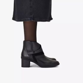 Bottines Shaya Sky en cuir noir pour femme