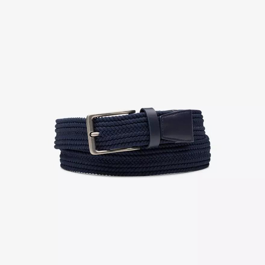 Ceinture en tissu tressé bleu marine – Ceintures pour hommes Ceinture en tissu tressé bleu marine – Ceintures pour hommes