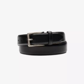 Ceinture habillée pour homme, finition brossée, US