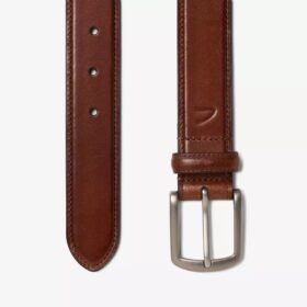 Ceinture habillée pour homme, finition brossée, US