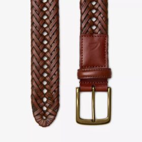 Ceinture tressée en cuir pour homme