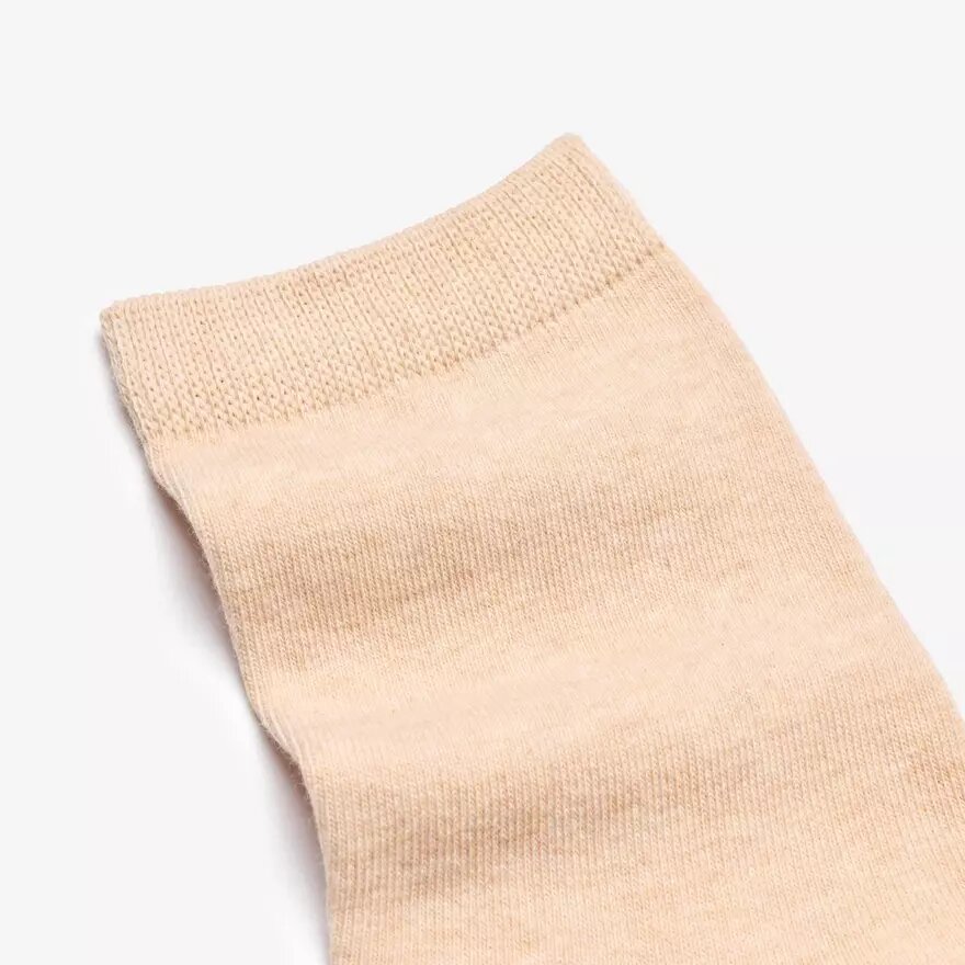 Chaussettes mi-mollet couleur avoine Chaussettes mi-mollet couleur avoine
