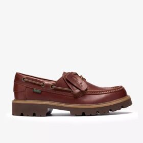 Chaussure bateau Cleyhill pour homme en cuir marron