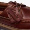 Chaussure bateau Cleyhill pour homme en cuir marron