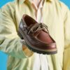 Chaussure bateau Cleyhill pour homme en cuir marron