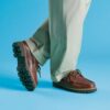 Chaussure bateau Cleyhill pour homme en cuir marron