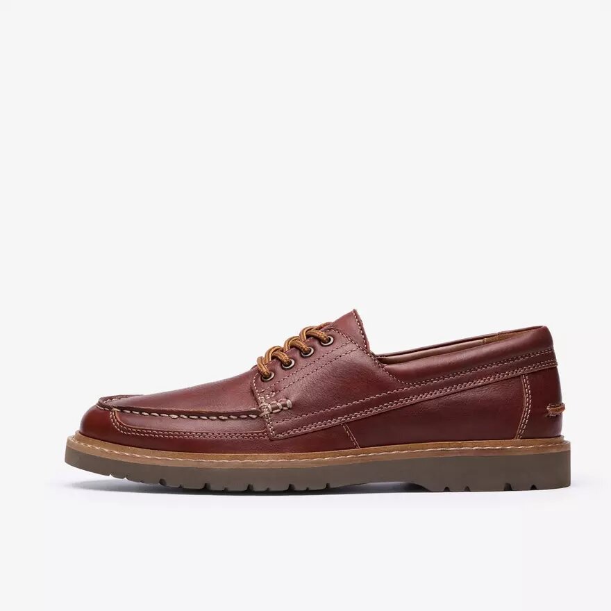 Chaussure bateau Weltridge Moc pour homme en cuir brun foncé Chaussure bateau Weltridge Moc pour homme en cuir brun foncé